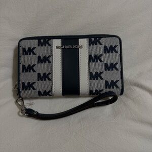 Michael Kors Blue and White Wallet